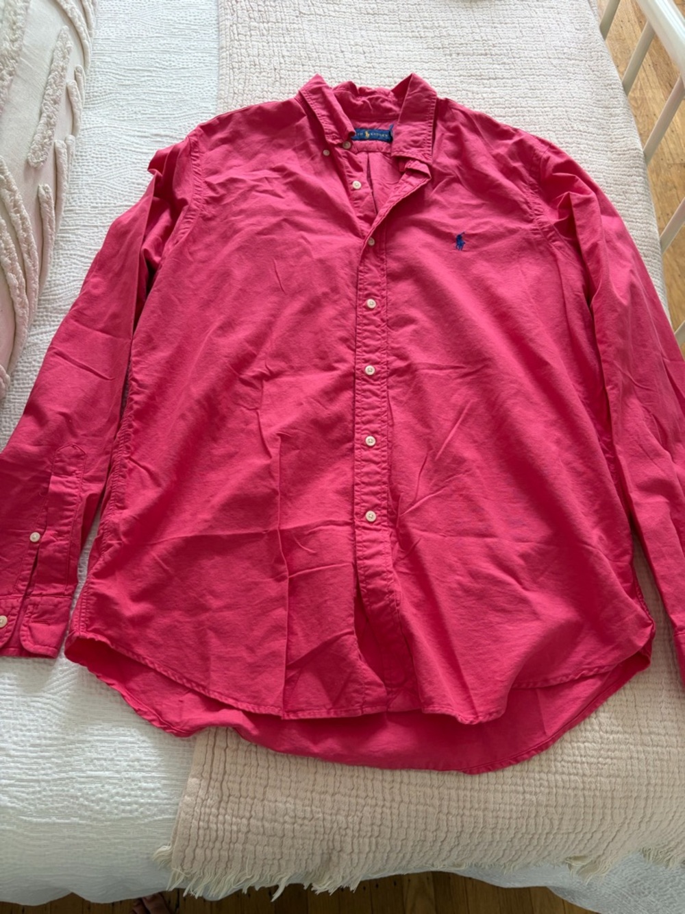 Ralph Lauren Men's Long-Sleeve Button-Down Shirt in Pink